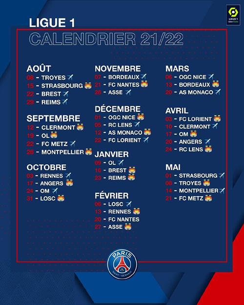 法甲赛程2021-2022赛程